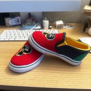 Polo by Ralph Lauren Red and Yellow Kids Sneakers